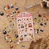 Kawaii Plush Story 4 Sheets Sticky Notes Pack Cute Stationery Stickers for Planner Diary Scrapbook Decorative Aesthetic Stickers