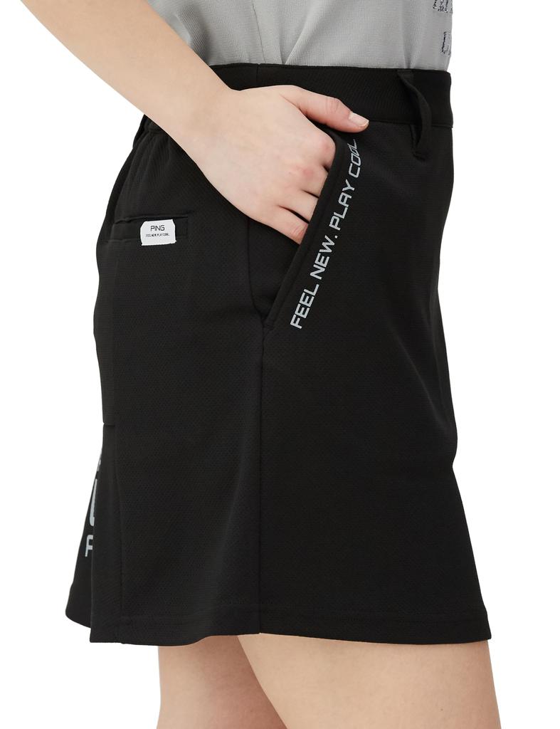 [Pin Apparel] Women's Moisture Wicking Quick Dry Skirt (All-Directional Stretch, UV Protection)  Golf  622-4134202 010Black M