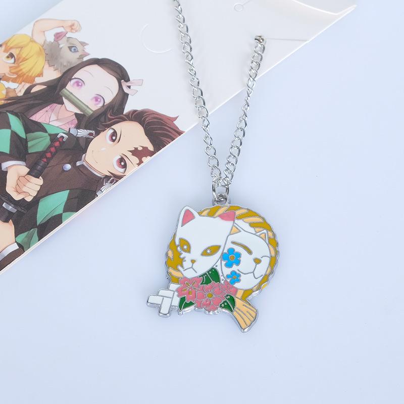Demon Slayer Tanjiro, Sabito & Makomo Masks Keychain, Rabbit Necklace, Muzan