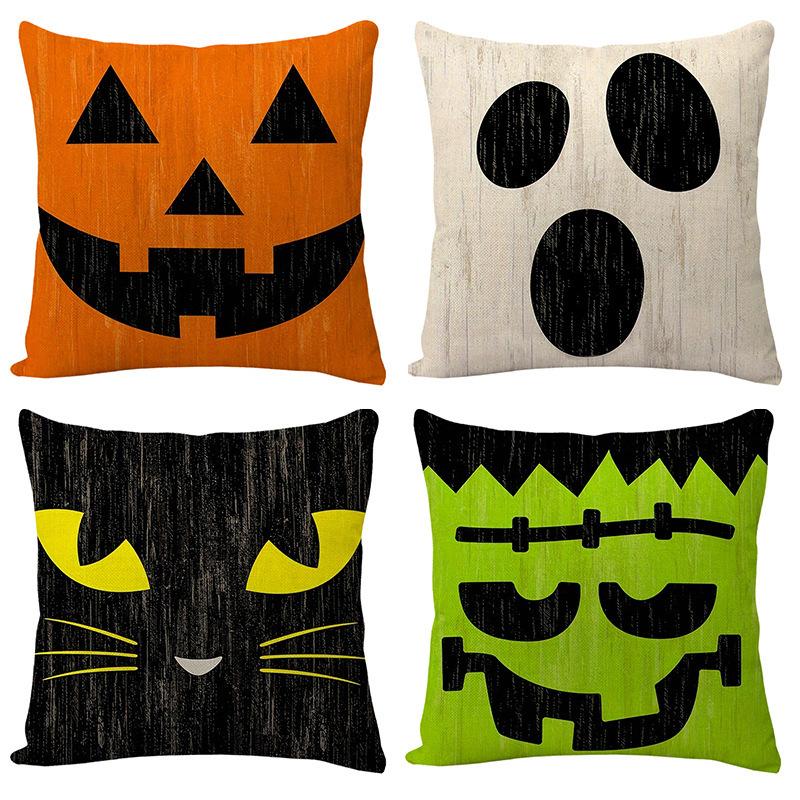 Halloween Funny Decorative Pillowcase Living Room Bedroom Sofa Bedside Car Cushion Cover