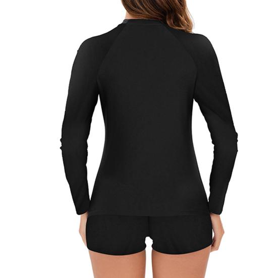 2 יח'\סט נשים בגד ים חוף מכנסיים קצרים סט עגול צוואר פרחוני שמרני סקיני מהיר יבש רך בגד ים ליידי בגדי גלישה