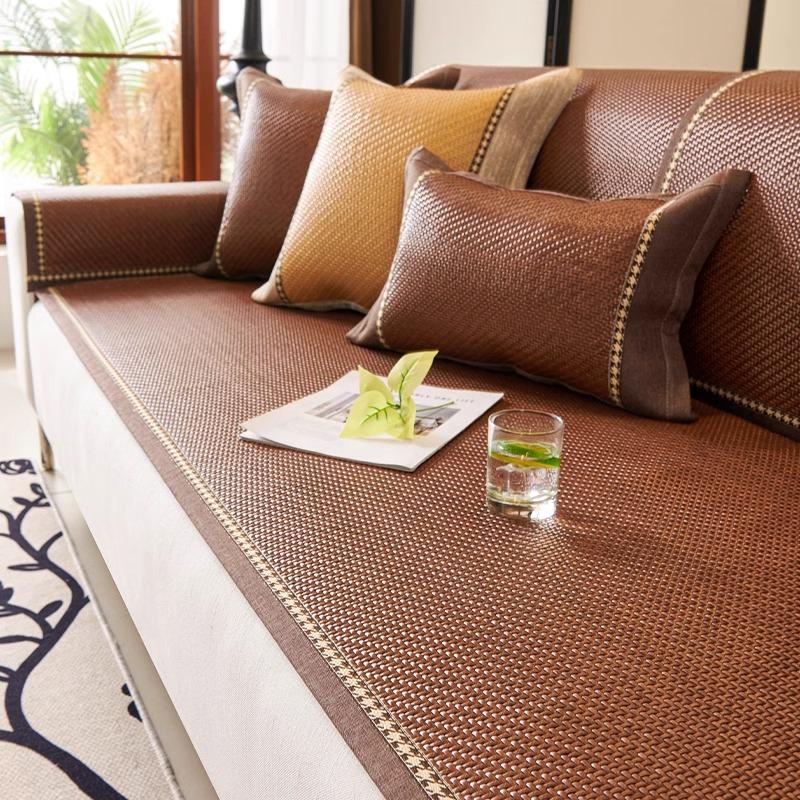 Strictly Selected Rattan Mat Sofa Cushion Summer Summer Mat Seat Cushion Non-Slip Sofa Cover Cold Cover Cloth Cool Cushion