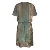 Women's Fashionable Loose Casual Printing Short Sleeved Saist Tied Pocket Dress