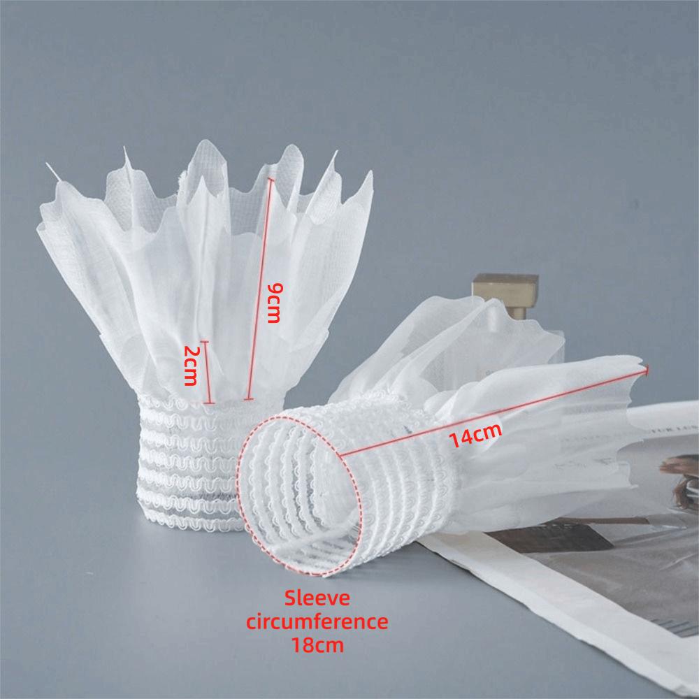 White Black Fake Cuff Detachable Wrist Cuff New Lace Cuff  Nail Tips Display Sleeve