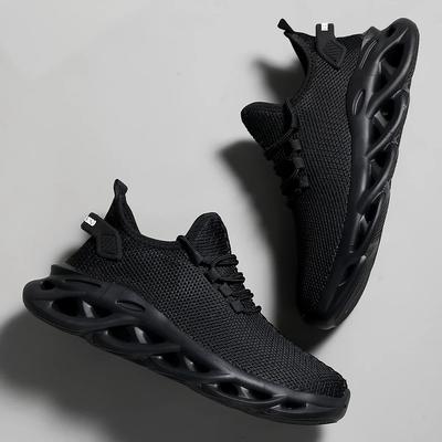 Schwarze Lauf-Jogging-Schuhe Lässige Sneaker Weiß Outdoor Atmungsaktive Mesh-Schuhe Herren Leicht Stoßdämpfend Sportschuhe Herren