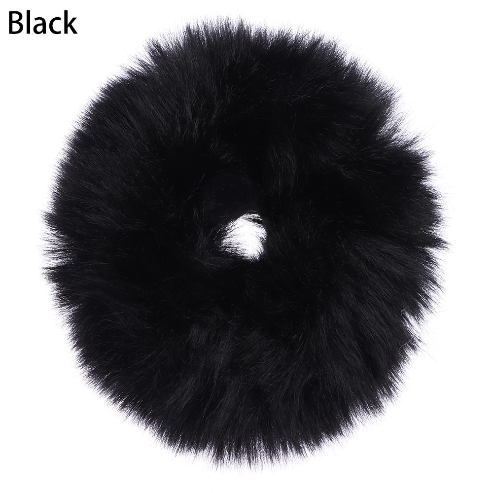 Fashion Women and Girls Hair Bobbles Faux Rabbit Fur Pom Pom Hair Tie Ponytail Holders Elastic  Hair Bands Fur Hair Scrunchies