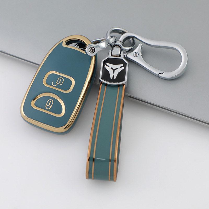 Gold Edged Car Key Case for New Kia Models