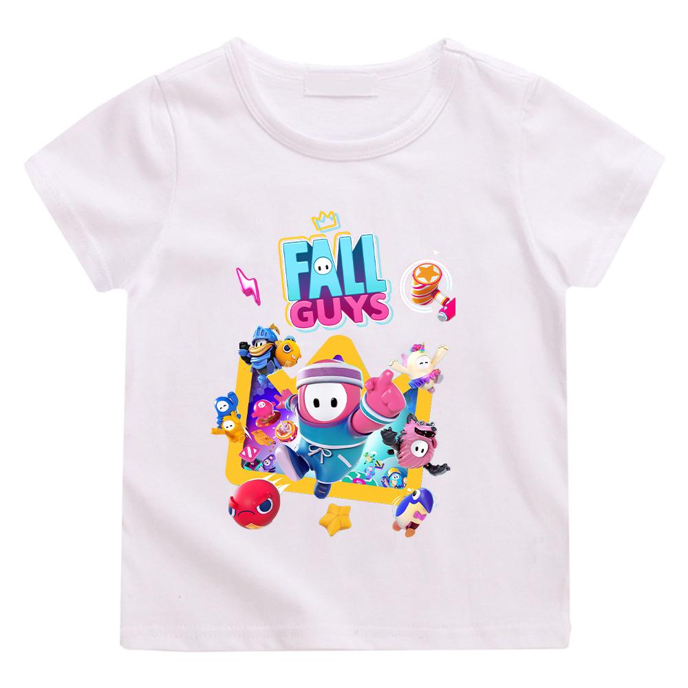 Small Animal Cartoon Anime Printed Cotton Tshirt Fun Game Childrens Short Sleeved Top Suitable for Summer Wearing