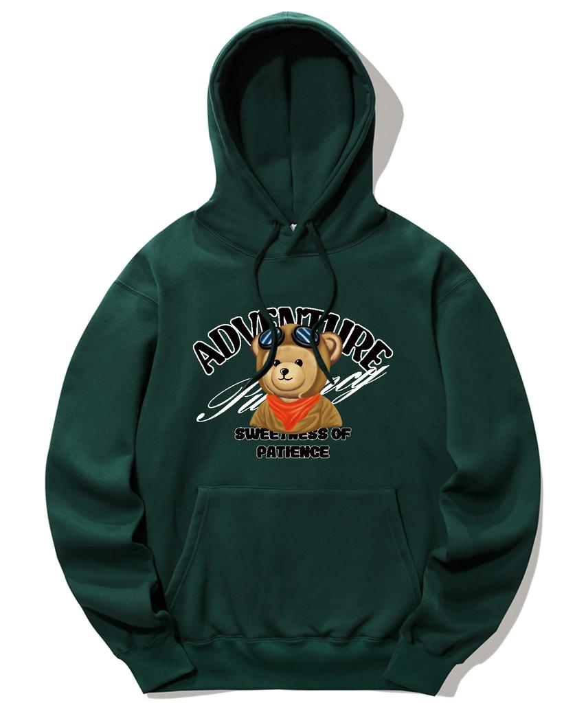 PELOTE Bear Graphic Hoodie - Green