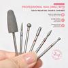 6Pcs Diamond Sand Nail Drill Bits Universal Cuticle Polishing Tools for Most Electric Manicure Nail File Home Salon