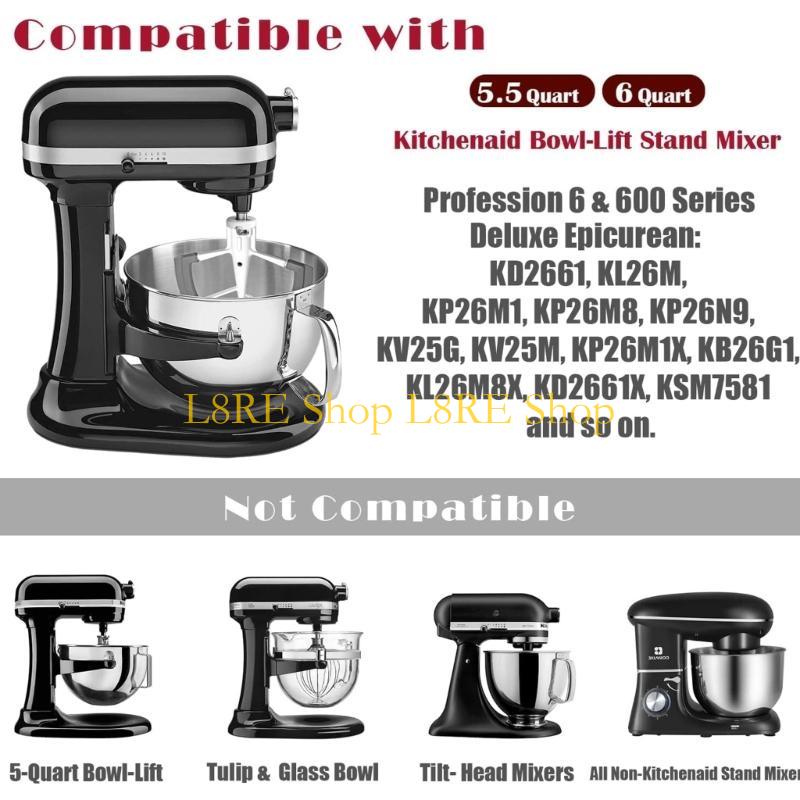 L8RE Flex-Edge Paddle Tilt Head Mixer Attachment Stainless Steel Beater