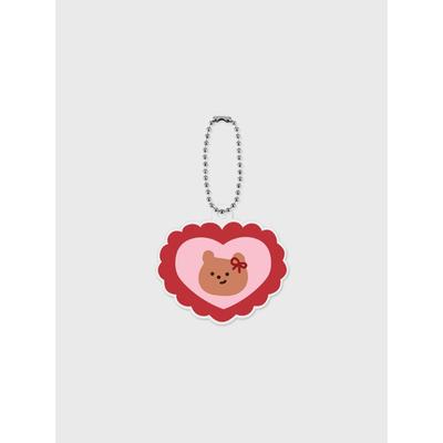Theninemall Red Ribbon Gummy Acrylic Keyring