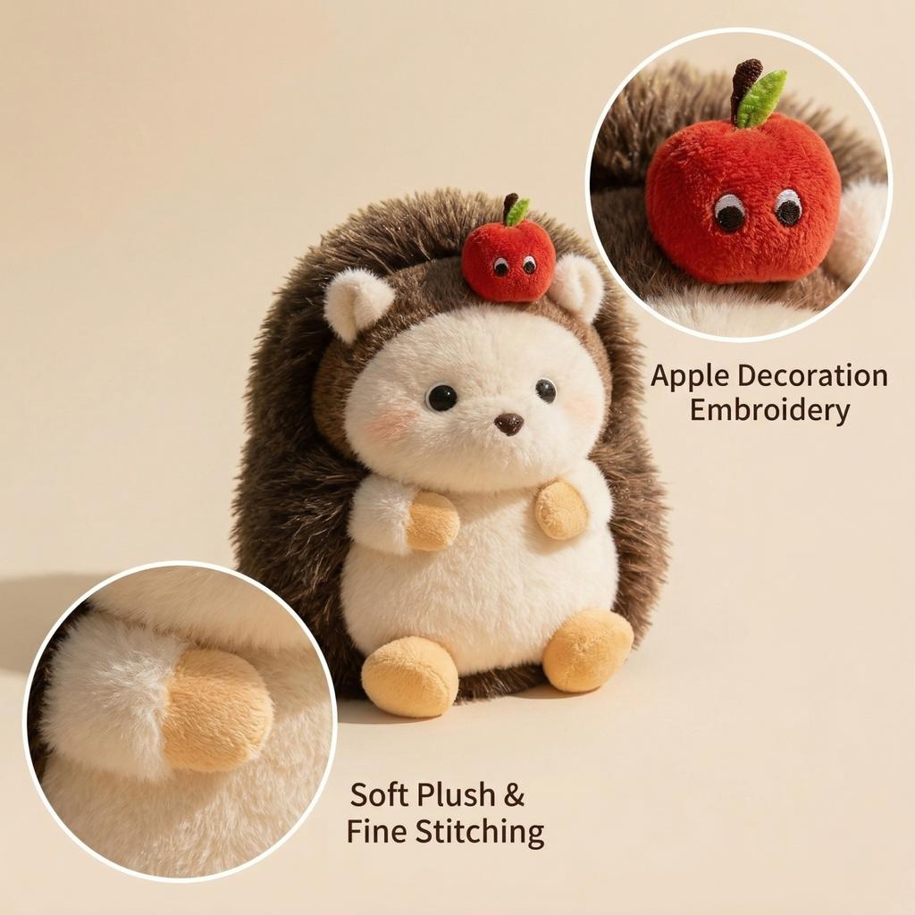 Cartoon Hedgehog Doll Simulation Hedgehog Plush Toy Animal Doll Children's Doll Gift