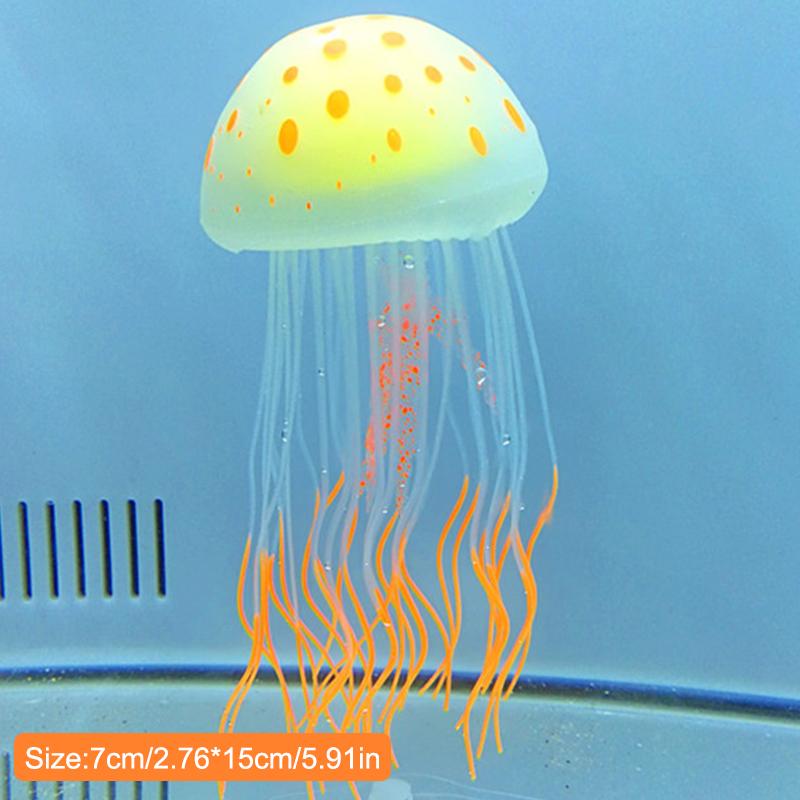 Fish Tank Decorations Artificial Glowing Moon Jellyfish  Fish Tank Ornaments