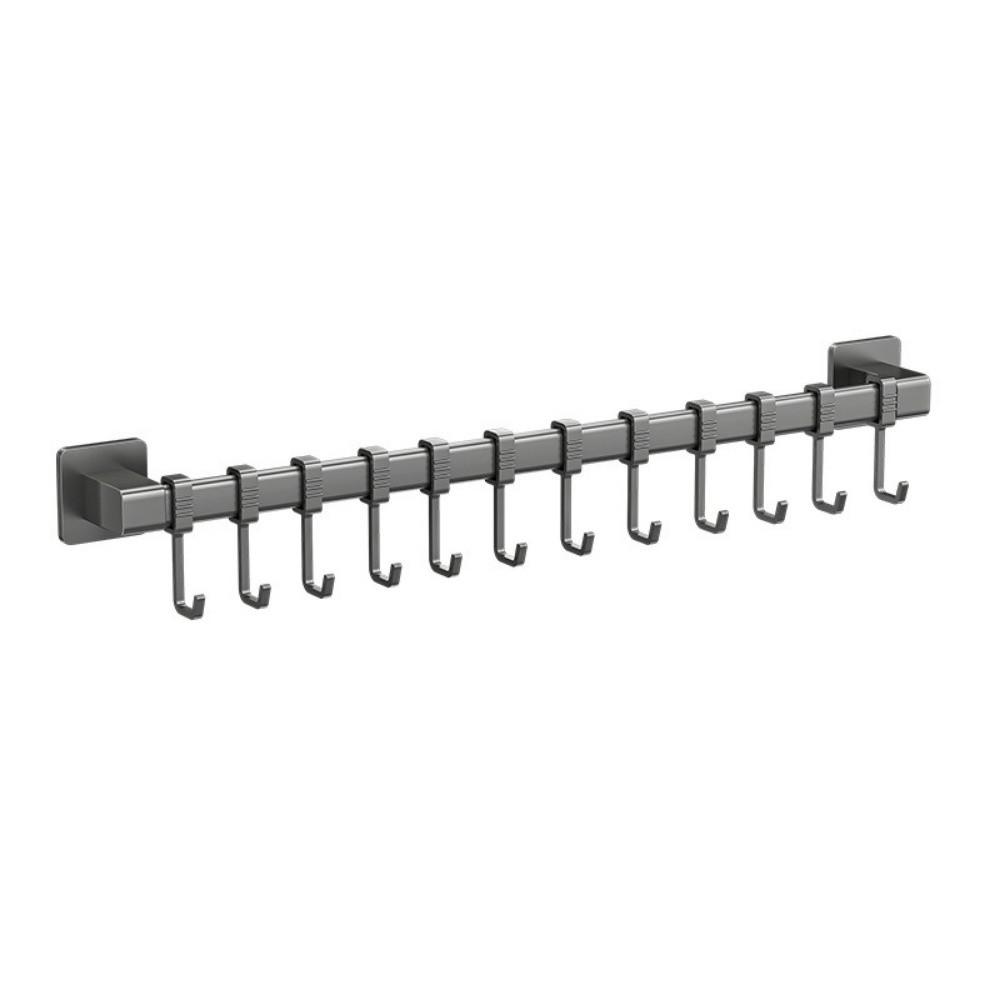 Adjustable Kitchen Hook Wall Mounted Hanging Rod New Storage Rack  Kitchen Utensils