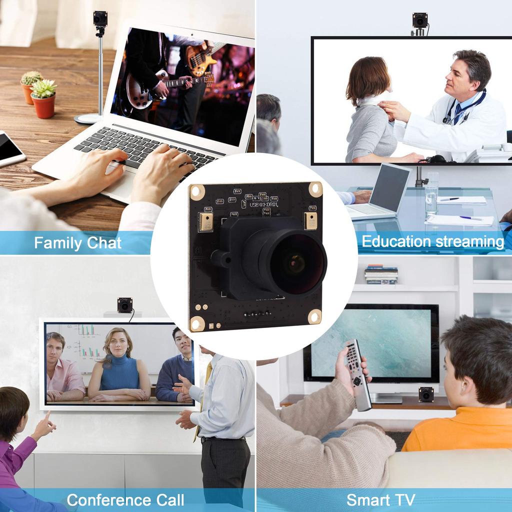 ELP 4K USB Mini Camera with Fisheye Full HD 2160P Sony IMX317 UVC Plug and Free Video Home Game Classroom Camera Compatible with and Linux Webcam,