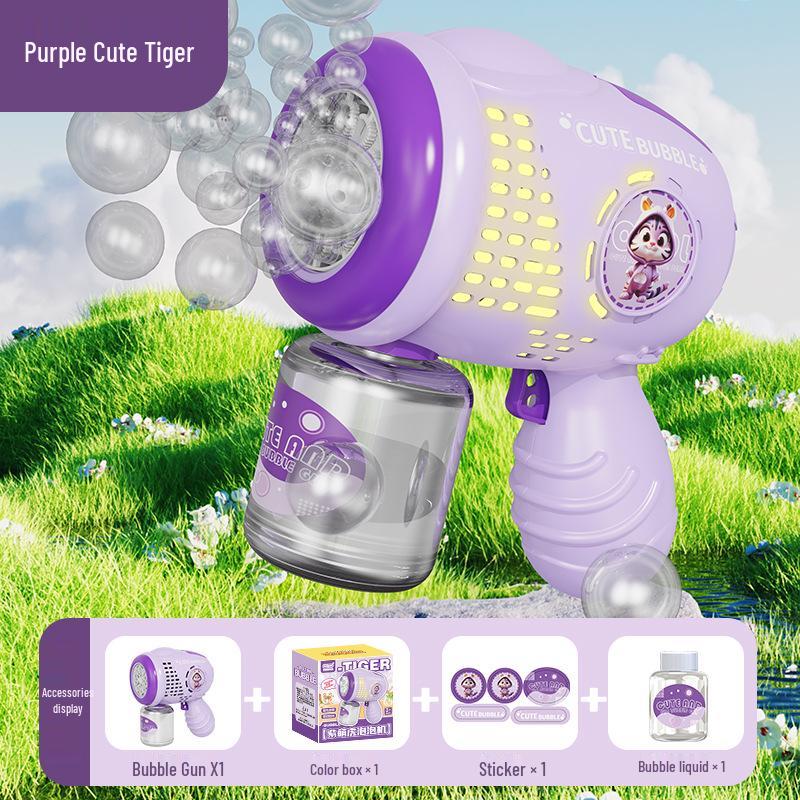 Gatling Bubble Gun: Automatic Electric Handheld Bubble Maker for Kids