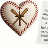 Love Heart Baseball Pocket Hug with Positive Card Emotional Support Heart Shaped