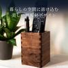 Wooden Pen Holder Interlocking Design Pen Solid Natural Wood Japanese Tabletop Pencil Desk Storage Cutlery Makeup Brush Storage [Maple Style] Stand,