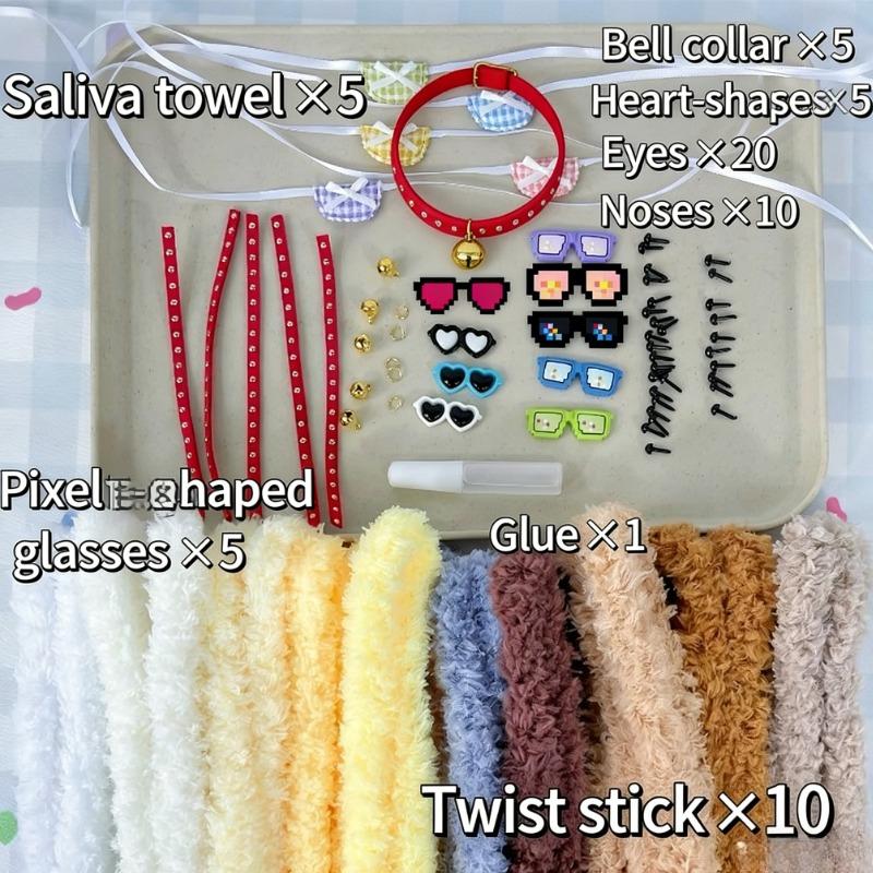 DIY Puppy Craft Kit with Sunglasses Jumbo Coral Fleece Chenille Stems for Kids Art Supplies Decorations Gift 2026 New