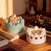 3D Castle House Shaped Candle Holder Silicone Mold DIY Hollow Design Candlestick Gypsum & Tea Lamp Resin Crafts Home Decoration