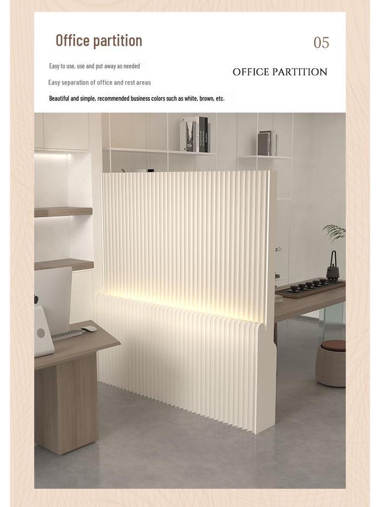 Glow Paper Folding Screen for Office, Living Room, Partition, Entryway, Rental Homes, Salons & Fences