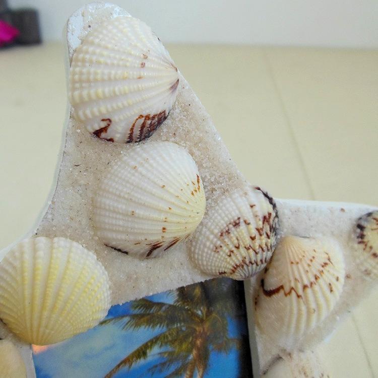2 inches Shell frame, home bedroom table, frame, children's room decoration, photography props, Mediterranean style, decoration