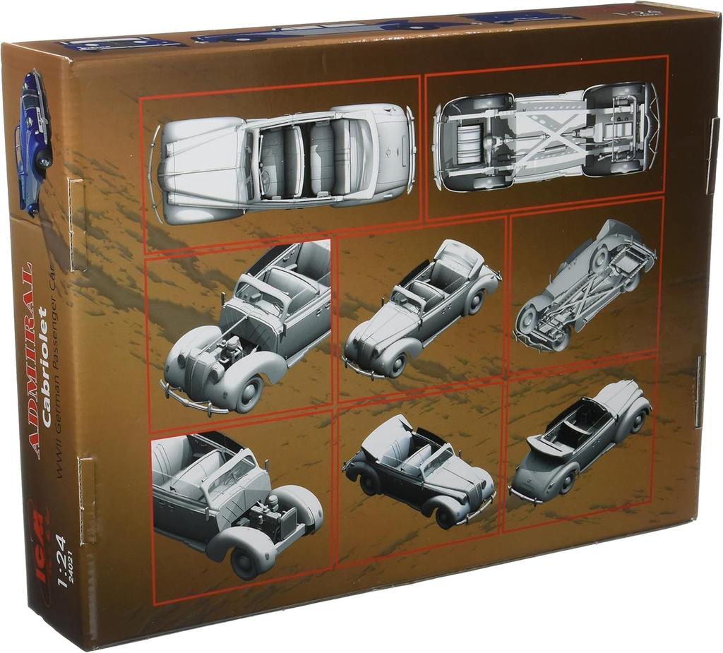 ICM German Admiral Passenger Car Open Type 1/24