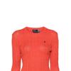 Polo Ralph Lauren Solid Color Crew Neck Fitted Logo Long Sleeve Sweater Women Sweater Red 211891640016