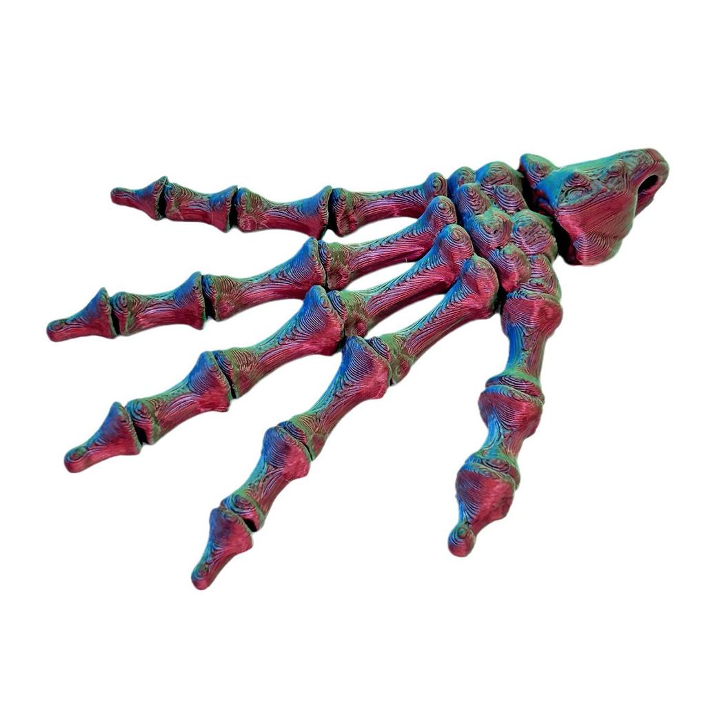 Xiaoke tide play 3D printing skeleton hand pendant Halloween series creative figure model Internet celebrity gift realistic