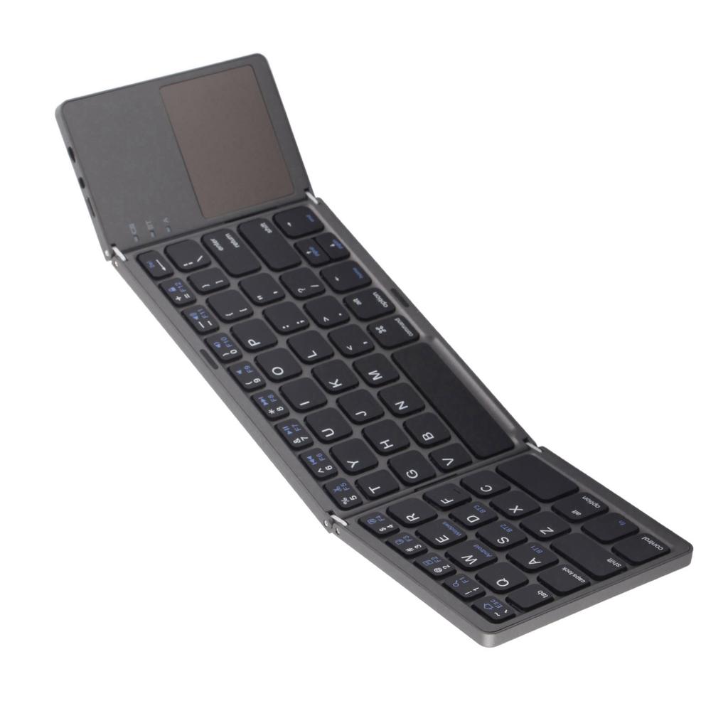 Bluetooth Keyboard Portable Folding DualMode Bluetooth 3.0 Rechargeable Fingerboard with TouchPad USB Wired