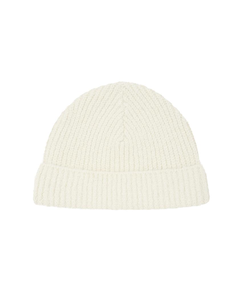 LMR Symbol Logo Embroidered Knit Beanie Ivory