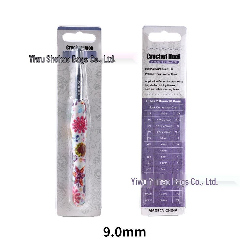 Soft Handle Aluminum Crochet Hook - Single Piece Wool Knitting Tool