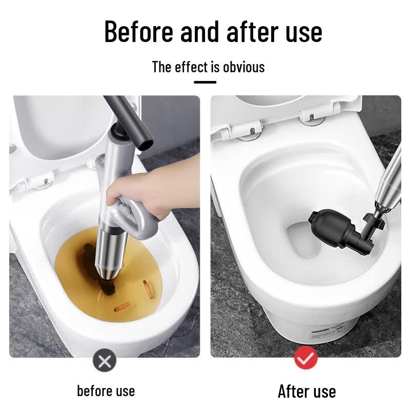 Stainless Steel Toilet Plunger & Sewer Dredger Set