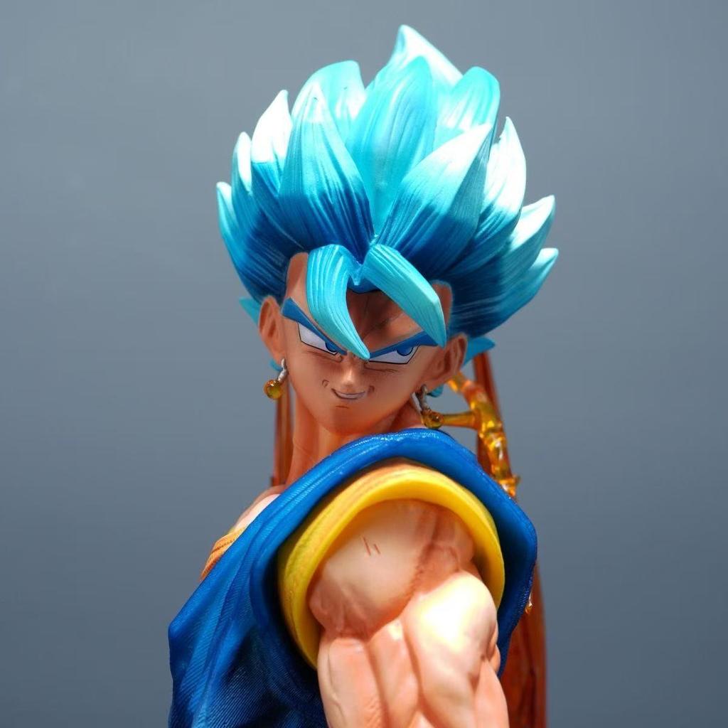 40cm/15.75inch Drogan Boll Z Vegetto Figure 3 Heads Replace Super Saiyan Action Figure Gk Statue Collection Model Toys Gifts