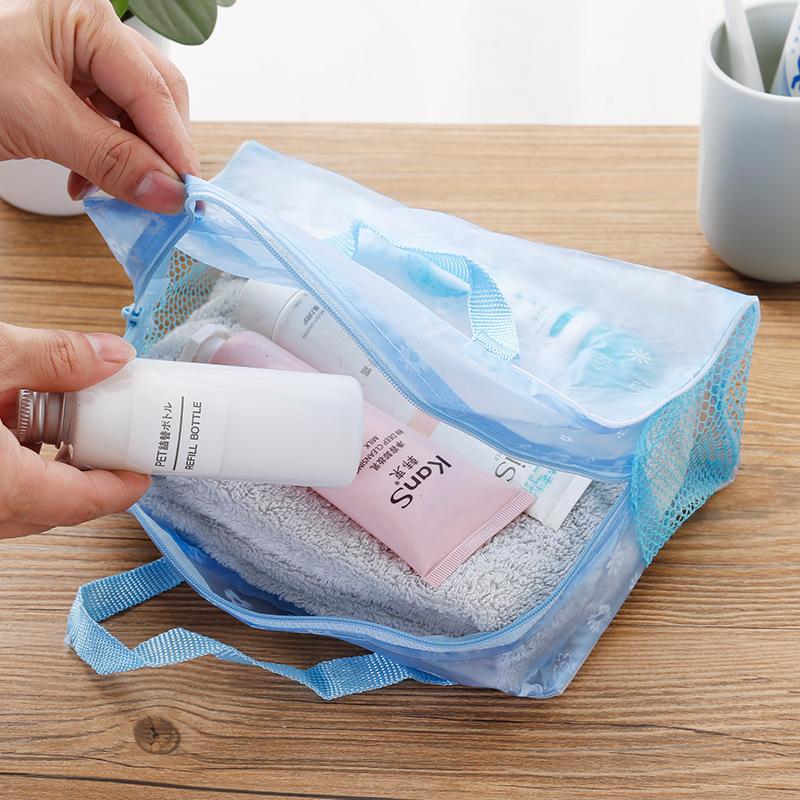 Floral Travel Wash Bag, Cosmetic Storage Wash Bag, Printed Color, Portable Bath Product Storage Bag.