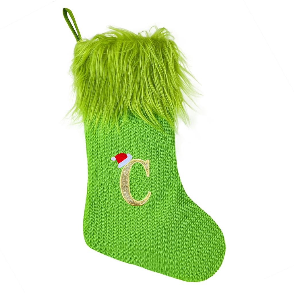 Embroidered Letter Stocking Decoration Multi-Function Parties Decoration For Doors Window