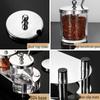 Mailang Stainless Steel & Glass Spice Jars Set
