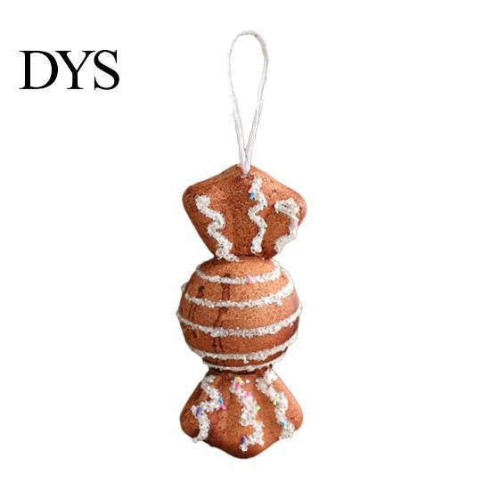 Environmentally Friendly Christmas Decor Ornaments 3D Foam Gingerbread/Star/Candy Cane Decoration Multi-size Sticky Powder Hanging for Xmas