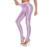 Womens Plus Size Glossy Stirrup Leggings High Waist Elastic Waist Tummy Control Gym Yoga Workout Pants
