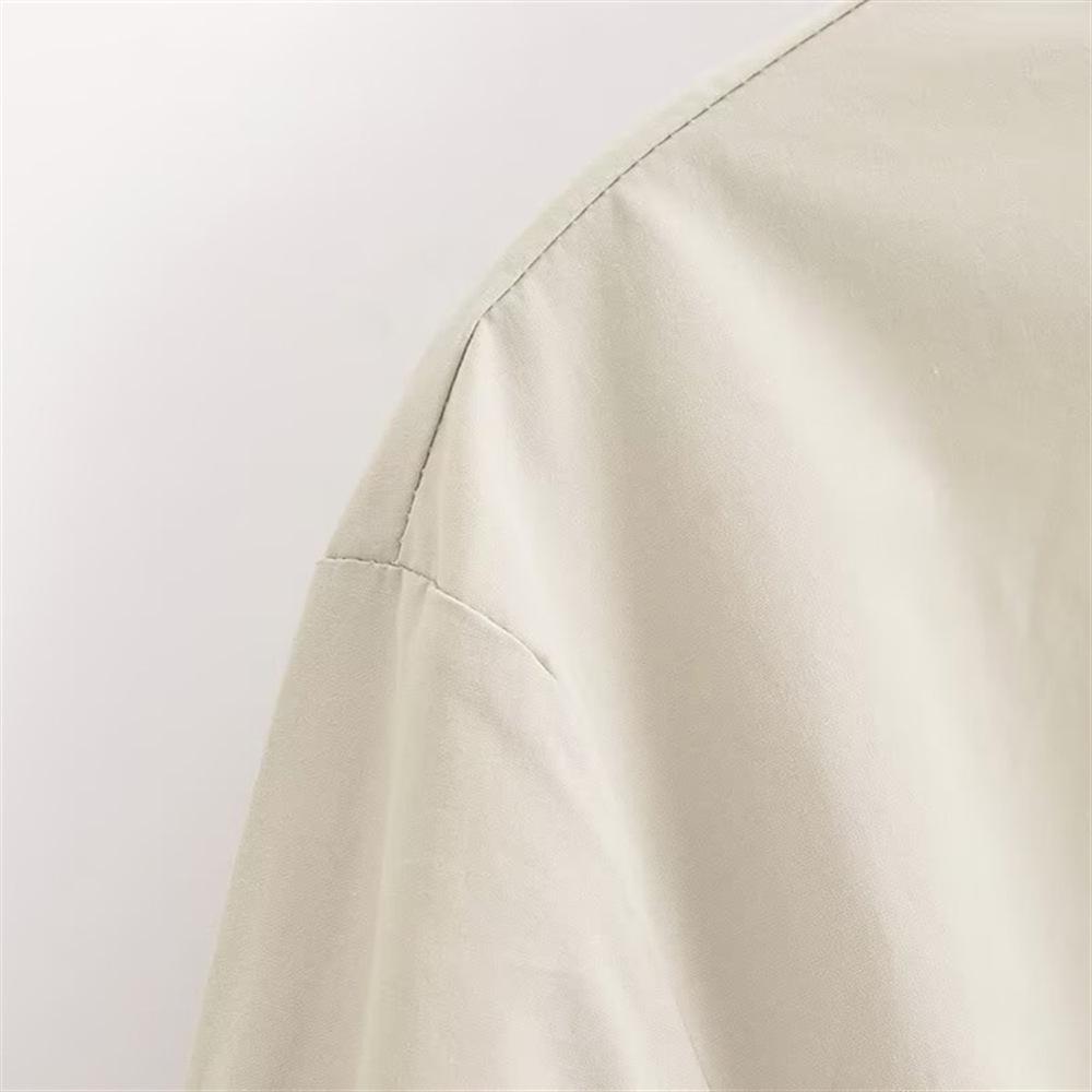 Women's Autumn/Winter 2024 Versatile Poplin Shirt - Three Colors, Long Sleeve
