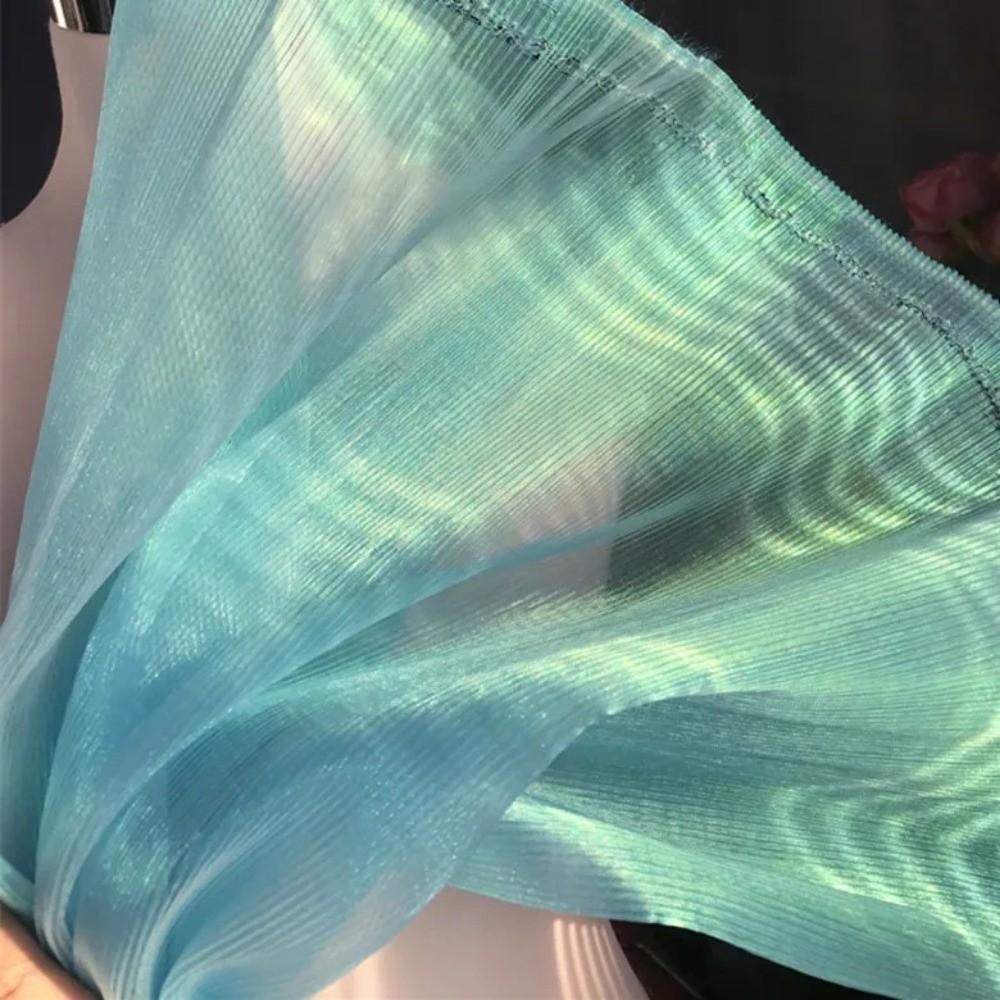 Pleated Designer Cloth Straighten Apparel Sewing Fabrics Fashion Organza Fabric Wedding Dress