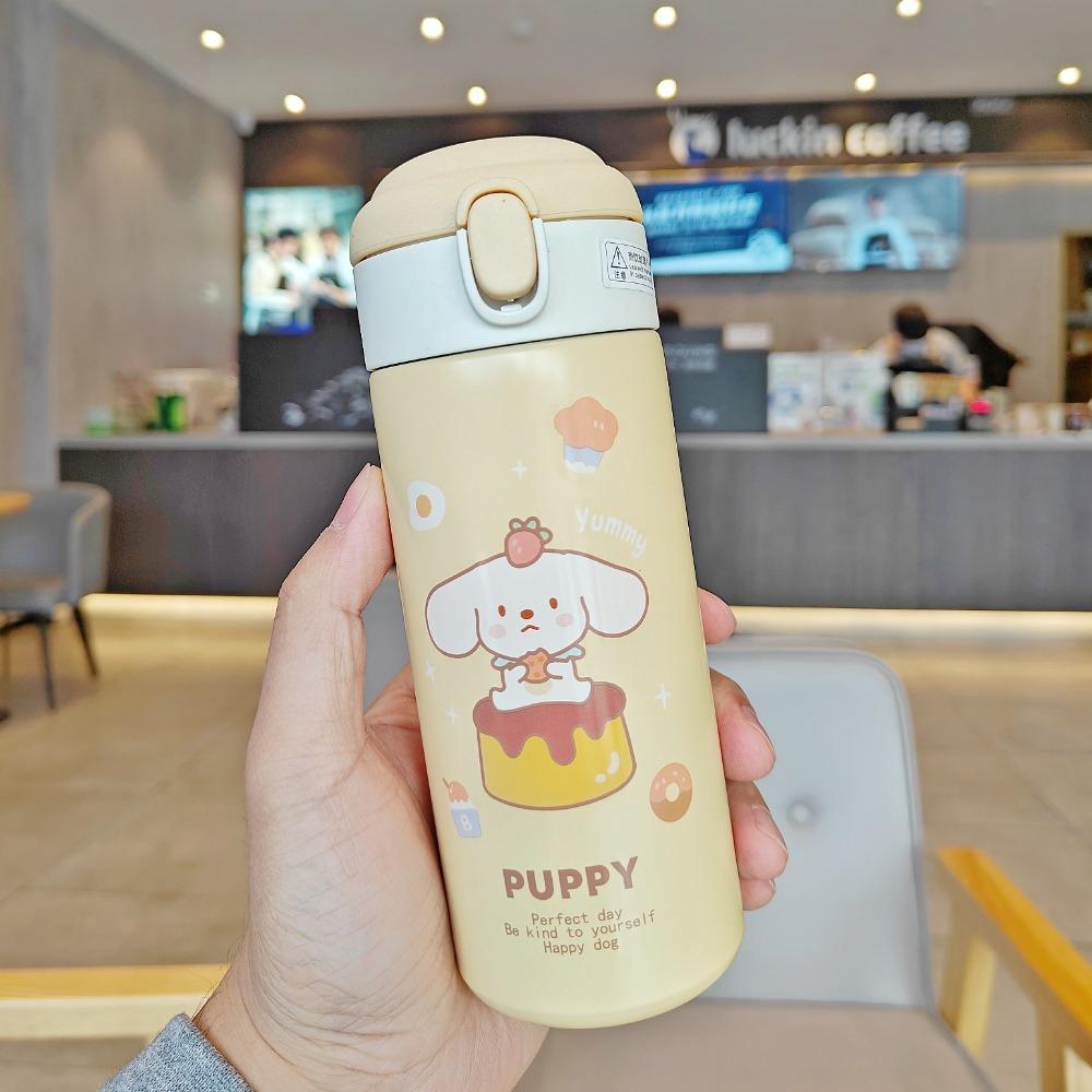 

Stainless Steel Thermos Vacuum Cup Cartoon Coffee Mug Convenient Thermal Water Bottle Travel