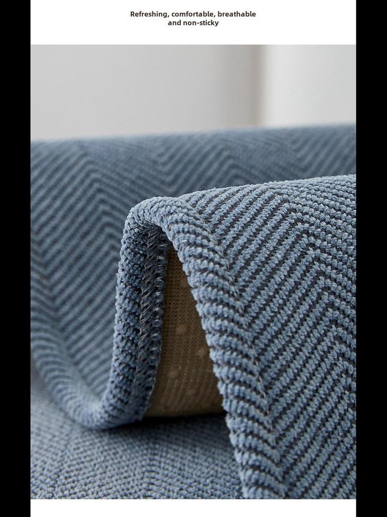 Universal Chenille Herringbone Sofa Cushion: Non-slip, Dirt-Resistant, All-Season Japanese Style Solid Color Cover