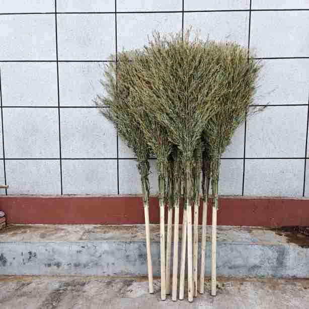 Large Wooden Handle Multi-Leaf Broom for Household and Park Cleaning 3 jin