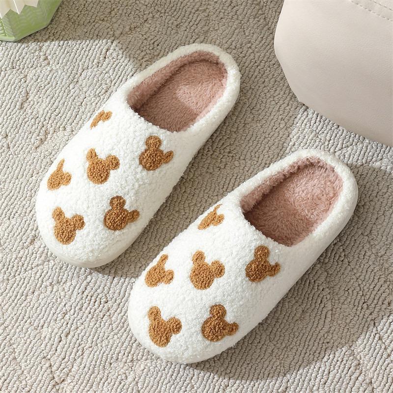 New bear cute cartoon cotton slippers women's winter home indoor non-slip home slippers