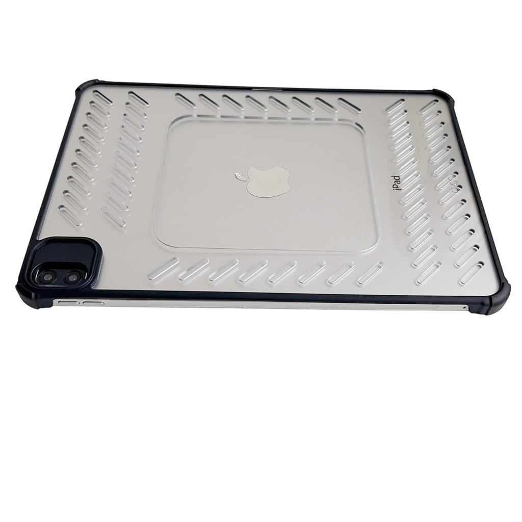 Für iPad Pro 11 (2024) Hülle Hohl Rahmenlos Belüftet TPU Acryl Klar Tablet-Hülle