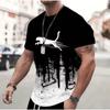 Men's Animal Pattern T-Shirt Printed Shirt Men's Sports Casual Trendy Fashion Short Sleeve T-Shirt