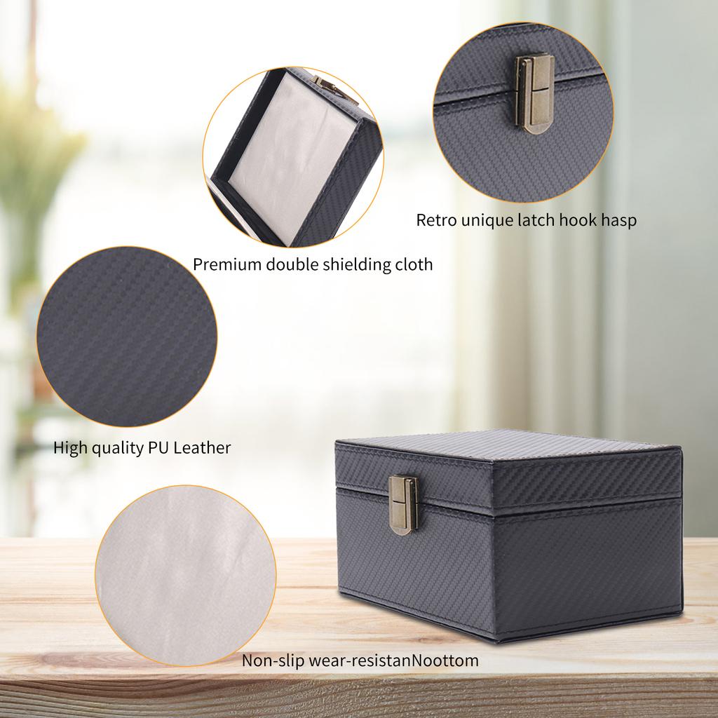 Anti Car Theft Faraday Car Keys Signal Blocker Box Car Key Signal Block Box RFID Pouch Car Keys Cell Phone Signal Shielding Case