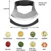 Mezzaluna Knife, Stainless Steel Salad Chopper with Protective Cover-Ergonomic Handle for Pizza, Cheese,Onions,Garlic&egetables